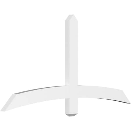 Ekena Millwork Bellingham Architectural Grade PVC Gable Bracket, 60"W x 30"H x 2"D x 4"F, 12/12 Pitch GBP060X30X0204BEL00
